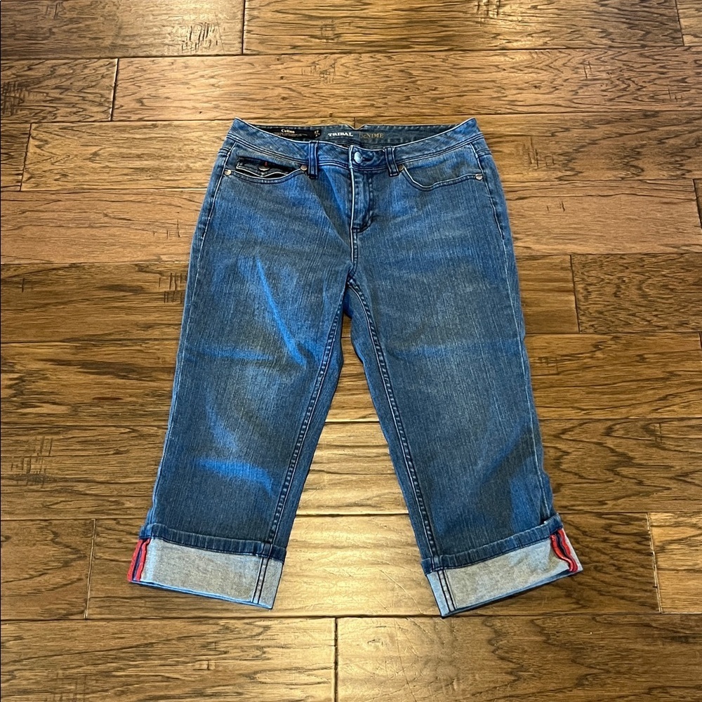 Tribal DeNIME Celine Capri Mid Rise Size 27/4